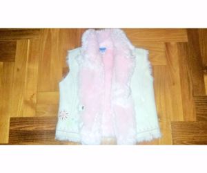 92 Cuki Adams fehér hímzett mellény pulóver kabát felső   - kép 2