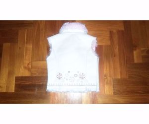 92 Cuki Adams fehér hímzett mellény pulóver kabát felső   - kép 8