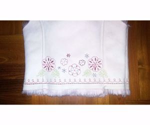 92 Cuki Adams fehér hímzett mellény pulóver kabát felső   - kép 10