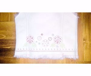 92 Cuki Adams fehér hímzett mellény pulóver kabát felső   - kép 9