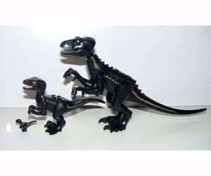 Lego Jurassic World dinoszaurusz figura dínó Indoraptor család nagy+kicsi+mini+tojás ÚJ - kép 3