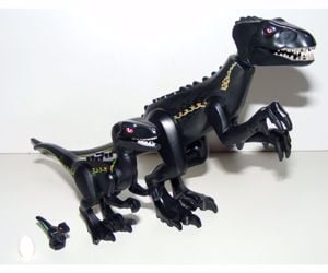 Lego Jurassic World dinoszaurusz figura dínó Indoraptor család nagy+kicsi+mini+tojás ÚJ - kép 5