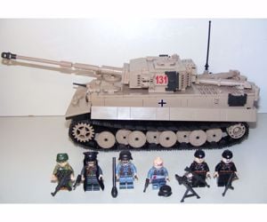 Lego 2. Világháborús Német Tigris T-131 Tank 1020db 13x35x15cm új - kép 2