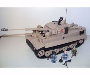 Lego 2. Világháborús Német Tigris T-131 Tank 1020db 13x35x15cm új - kép 15