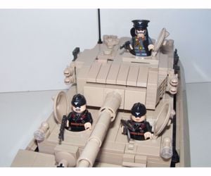 Lego 2. Világháborús Német Tigris T-131 Tank 1020db 13x35x15cm új - kép 10