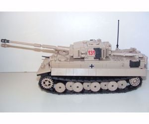 Lego 2. Világháborús Német Tigris T-131 Tank 1020db 13x35x15cm új - kép 7