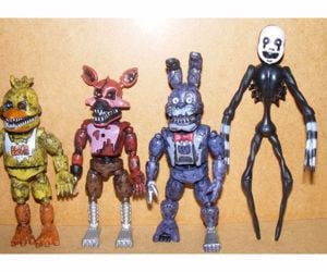 Five Nights At Freddy's Fnaf Horror figurák Nightmare Freddy Funtime Foxy 6db 16-18cm Új Azonnal! - kép 2