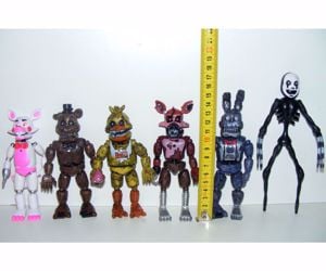 Five Nights At Freddy's Fnaf Horror figurák Nightmare Freddy Funtime Foxy 6db 16-18cm Új Azonnal! - kép 5