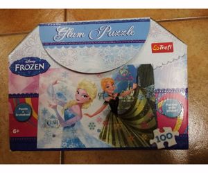 Trefl Glam Puzzle - Disney Jégvarázs: Anna és Elsa 100 db-os csillámos puzzle