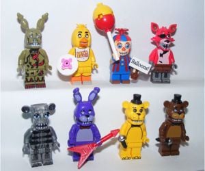 Lego fnaf Five Nights at Freddy's figurák Animatronic csontváz Freddy Foxy figura - kép 3