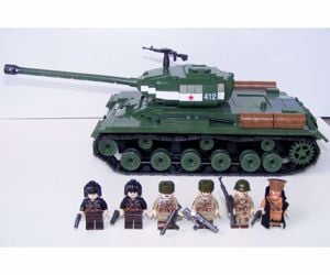 Lego 2. Világháborús Orosz IS-2M ISZ 2 harckocsi Tank 1080db 13x36x11cm új