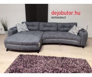 Laredo fehér szürke sarok kanapé dejobutor.hu ülőgarnitúra fix bútor 322x200 cm Bluetooth hangzással - kép 9