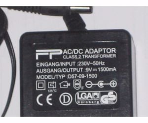 ac/dc adapter D57-09-1500 9v 1500ma