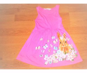 98/104 Újszerű H&M cuki nyuszis lepkés virágos ruha ruci tunika felső  - kép 9
