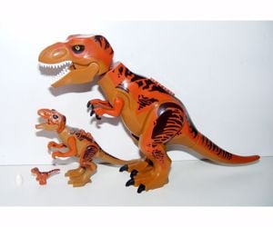 Lego Jurassic World dinoszaurusz figura dínó T-rex család nagy+kicsi+mini+tojás ÚJ - kép 2