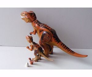 Lego Jurassic World dinoszaurusz figura dínó T-rex család nagy+kicsi+mini+tojás ÚJ - kép 5