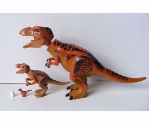 Lego Jurassic World dinoszaurusz figura dínó T-rex család nagy+kicsi+mini+tojás ÚJ - kép 4