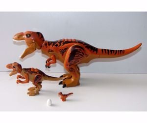 Lego Jurassic World dinoszaurusz figura dínó T-rex család nagy+kicsi+mini+tojás ÚJ - kép 6