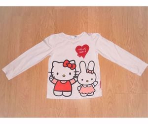 104 Újszerű cuki H&m Hello Kitty és nyuszija hófehér póló felső  