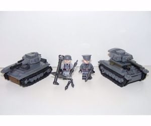 Lego 2. Világháborús Német katonák 8db Tank Hajó Repülő + 8db katona fegyver új - kép 10