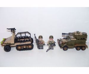 Lego 2. Világháborús Német katonák 8db Tank Hajó Repülő + 8db katona fegyver új - kép 9