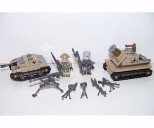 Lego 2. Világháborús Német katonák 8db Tank Hajó Repülő + 8db katona fegyver új - kép 11