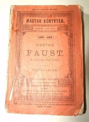 Goethe Faust / antik könyv Lampel Róbert Könyvkiadó