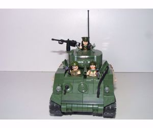 Lego 2. Világháborús Amerikai M4 Sherman Tank 760db 20x13x11cm új - kép 4