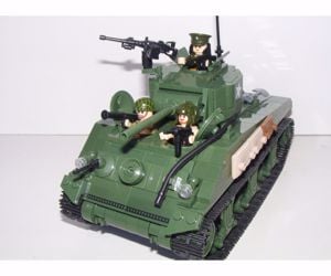 Lego 2. Világháborús Amerikai M4 Sherman Tank 760db 20x13x11cm új - kép 6