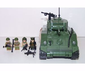 Lego 2. Világháborús Amerikai M4 Sherman Tank 760db 20x13x11cm új - kép 5