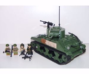 Lego 2. Világháborús Amerikai M4 Sherman Tank 760db 20x13x11cm új - kép 3