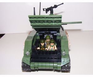 Lego 2. Világháborús Amerikai M4 Sherman Tank 760db 20x13x11cm új - kép 13