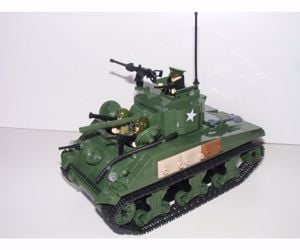 Lego 2. Világháborús Amerikai M4 Sherman Tank 760db 20x13x11cm új - kép 7