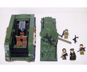 Lego 2. Világháborús Amerikai M4 Sherman Tank 760db 20x13x11cm új - kép 12