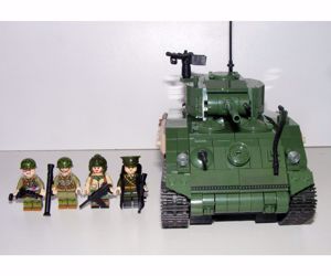 Lego 2. Világháborús Amerikai M4 Sherman Tank 760db 20x13x11cm új - kép 10