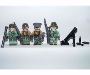 Lego 2. Világháborús Amerikai légi bázis vadászgép katona őrtorony ÚJ - kép 14