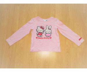 104/110 újszerű H&M cuki Hello Kitty és nyuszija póló felső  - kép 2