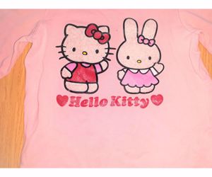 104/110 újszerű H&M cuki Hello Kitty és nyuszija póló felső  - kép 5