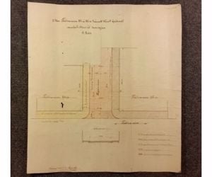 1932 Bp V. Tátra ucca járda építési tervrajz eladó - kép 6