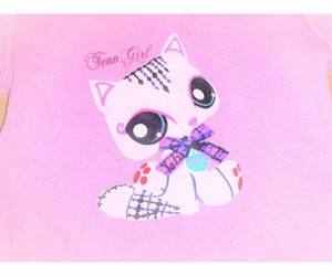 92 98 Újszerű cuki cicás rózsaszín pulóver pulcsi felső     - kép 5