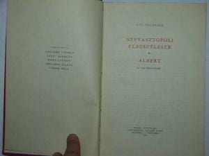 Lev Tolsztoj Szevasztopoli elbeszélések Albert / könyv - kép 2