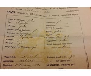 1920-as népiskolai bizonyítvány eladó gyűjtőnek - kép 8