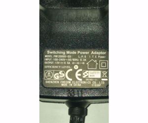 fm 120005-eu dc adapter 12v/0,5a