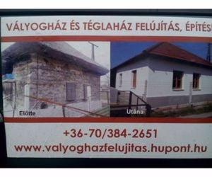 Vályog, vert, vegyes falu ház felújítást, tetőfelúj tást, alap fal megerősítés 06703842651  - kép 8