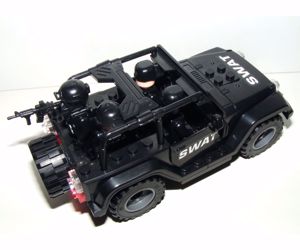 Lego swat Kommandós Anti terrorista figurák katonák 12db + Jeep új - kép 12