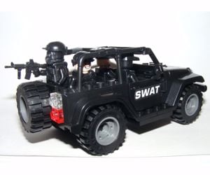 Lego swat Kommandós Anti terrorista figurák katonák 12db + Jeep új - kép 13