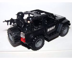 Lego swat Kommandós Anti terrorista figurák katonák 12db + Jeep új - kép 10