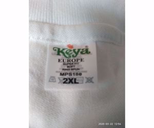 Keya galléros férfi fehér póló új, 2xl (xxl) mps180, 4 db eladó - kép 2