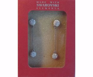 Gyönyörű Swarovski lógós fülbevaló - kép 2