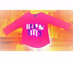 92/98 Cuki Hello Kitty piros póló felső ikreknek is 2.  - kép 3